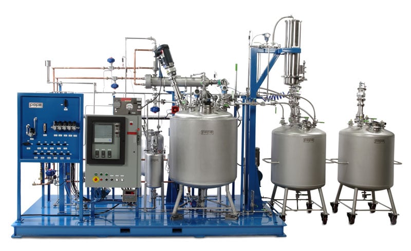 pope cannabis distillation manufactures turnkey systems for reaction and processing of synthetic cannabinoids